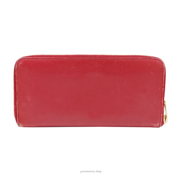 🔴 SLP Zip Long Wallet - Poppy Red Leather - Picture 2 of 10